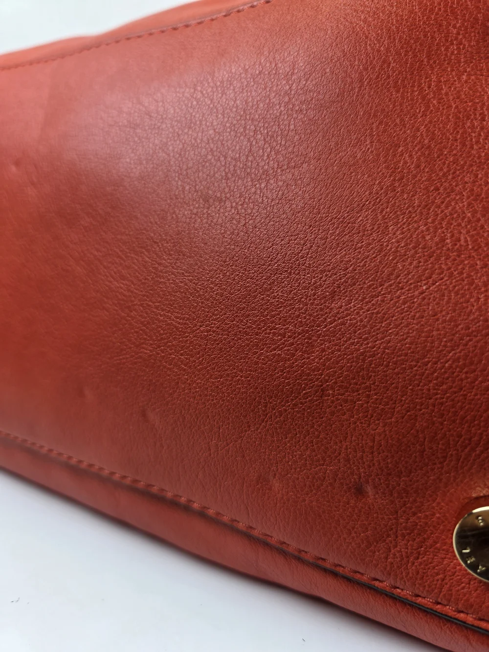 Michael michael Kors Sophie Orange Red Leather Satchel Shoulder Hand Fall Bag
